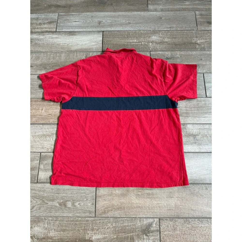 VTG Ralph Lauren Mens XXL Color Block Red Blue Made In USA Polo Jeans